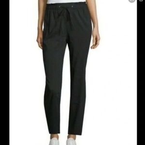 Theory Traplin Crunch Linen Blend Pants in Black Sz 6